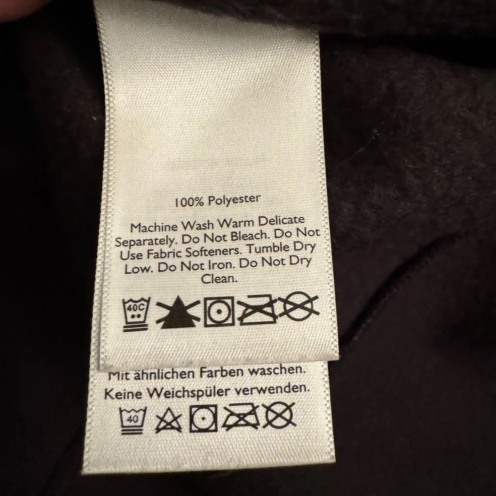 EDDIE BAUER Men's Black Fleece Vest Full Zip Size Large